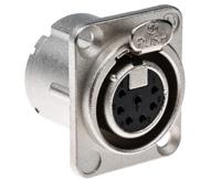 nc7fd-lx Neutrik Panel Mount XLR Connector, Female, 50 V, 7 Way, Silver over Nickel Plating