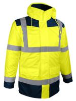 parina02 SINGER SAFETY PARINA Yellow/Navy Unisex Hi Vis Jacket, M