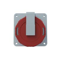 2cma167030r1000 Amphenol Industrial, 2CMA1 IP67, IP69 Red Panel Mount 3P+N+E Angled Industrial Power Socket, Rated At 16A, 415 V