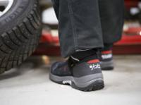 1718-06 Jalas 1718 Black, Grey, Red ESD Safe Aluminium Toe Capped Unisex Ankle Safety Boots, UK 6, EU 39