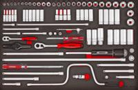 ttesk86 Teng Tools 86-Piece Metric 1/4 in; 3/8 in Deep Socket/Standard Socket Set with Ratchet, 6 point