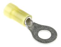 34855 TE Connectivity, PLASTI-GRIP Insulated Crimp Ring Terminal, M6 Stud Size, 2.6mm² to 6.6mm² Wire Size, Yellow