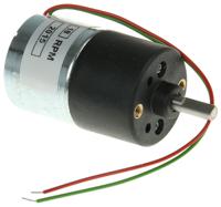1271-12-90 McLennan Servo Supplies Geared DC Geared Motor, 12 V, 8 Ncm, 18 rpm, 4mm Shaft Diameter