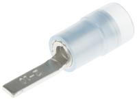 267-4489 RS PRO Insulated Crimp Blade Terminal 10mm Blade Length, 1.5mm² to 2.5mm², 16AWG to 14AWG, Blue