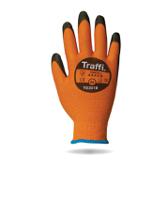 tg3010-a-tg3010-am-11 Traffi TG3010 Black, Orange Elastane, High Performance Polyethylene, Polyamide General Handling Gloves, Size 11,