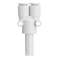 kq2x08-10a SMC KQ2 Series Y Fitting, Push In 10 mm to Push In 8 mm, Tube-to-Tube Connection Style
