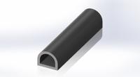 837-2110 RS PRO Black EPDM  Edging Strip, 20m