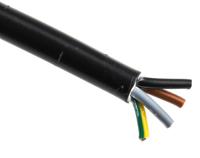 775-6157 RS PRO 3184Y 1.5 mm² 4 Core Power Cable, H05VV-F, Black PVC, 100m