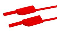 975694701 Hirschmann Test & Measurement 2 mm Connector Test Lead, 10A, 1000V ac/dc, Red, 250mm Lead Length