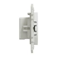 s520445 White Male 1 Outlet Socket, Flush Mount