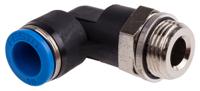 qsl-g38-10 Festo QS Series Elbow Threaded Adaptor, G 3/8 Male to Push In 10 mm, Threaded-to-Tube Connection Style, 186123