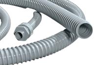166-40006 HellermannTyton Flexible Conduit, 40mm Nominal Diameter, Polyvinylchloride, Grey