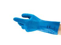 62401070 Ansell AlphaTec 62-401 Blue Cotton Work Gloves, Size 7, Latex Coating
