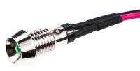 572-314-04-40 Marl Green Panel Mount Indicator, 2.8V, 6mm Mounting Hole Size, Lead Wires Termination