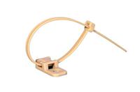 151-00757-ctam1-peek-bge HellermannTyton Self Adhesive Beige Cable Tie Mount 10.2 mm x 20.5mm, 4.6mm Max. Cable Tie Width