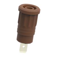 3294-bn Electro PJP Brown Female Banana Socket, 4 mm Connector, Press Fit Termination, 36A, 1kV, Nickel Plating