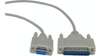 rnd-765-00045 AT modem cable 1.8 mDB9 femaletoDB25 mal