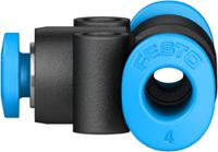 qsmt-4-3 Festo QS Series Tee Tube-to-Tube Adaptor, Push In 4 mm to Push In 3 mm, Tube-to-Tube Connection Style, 153368