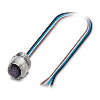 1529412 Phoenix Contact Female 4 way Socket M12 to Sensor Actuator Cable, 1 m