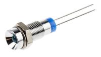 211-803 RS PRO Blue Panel Mount Indicator, 2V dc, 6mm Mounting Hole Size, Lead Pin Termination