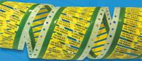 hx-sce-64-50-4 TE Connectivity HX-SCE on Yellow Heatshrink Labels, 50mm Label Length, 6.4mm Label Width
