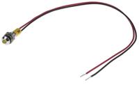 722-7805 RS PRO Yellow Panel Mount Indicator, 24V dc, 6mm Mounting Hole Size, Lead Wires Termination, IP67