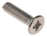 158-3629 RS PRO Pozi M4 Countersunk A4 316 Stainless Steel Machine Screws DIN 965 x 16.0mm