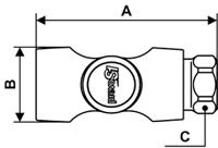 isi-061103cp PREVOST Composite Body Female Safety Quick Connect Coupling, G 1/2 Female Threaded