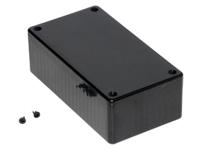 1591cbk Hammond 1591 Series Black Flame Retardant ABS Enclosure, IP54, Black Lid, 120 x 65 x 40mm