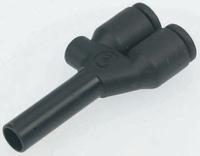 3142-04-06 Legris LF3000 Series Y Tube-to-Tube Adaptor, Push In 4 mm to Push In 4 mm, Tube-to-Tube Connection Style