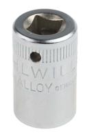 01030010 STAHLWILLE 1/4 in Drive 10mm Standard Socket, 12 point, 23 mm Overall Length