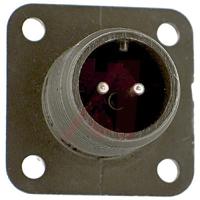 97-3100a-10sl-4p Amphenol Industrial, 97 2 Way Wall Mount MIL Spec Circular Connector ReceptacleGreen, Pin Contacts,Shell Size 10SL,