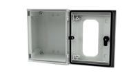 192-7122 RS PRO Fibreglass Reinforced Polyester Wall Box, IP66, Viewing Window, 300 mm x 250 mm x 140mm