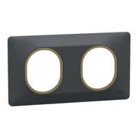 s340704e Schneider Electric Anthracite 2 Gang Light Switch Cover