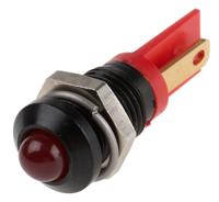 210-771 RS PRO Red Panel Mount Indicator, 2V dc, 8mm Mounting Hole Size, Solder Tab Termination