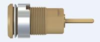 233130-27 Staubli Brown Female Banana Socket, 4 mm Connector, Press Fit Termination, 24A, 1000V, Gold Plating
