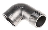 499-3344 RS PRO Stainless Steel Pipe Fitting, 90° Circular Elbow, Female R 1in x Male R 1in