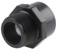 721911709 Georg Fischer Plastic Pipe Fitting, Straight Threaded Adapter, R 1 1/4in to BSP 1-1/4in