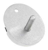 894-6913 RS PRO Silver Aluminium Domed Door Stop