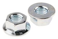 275-490 RS PRO, Bright Zinc Plated Steel Flanged Hex Nut, DIN 6923, M10