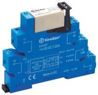 385200120060 Finder 38 Series Interface Relay Module, DIN Rail Mount, 12V ac/dc Coil, DPDT, 2-Pole, 8/15A Load