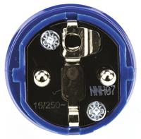 10838 MENNEKES French / German Mains Plug, 16A Blue, Cable Mount Thermoplastic Screw, 230 V