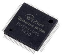 w5300 WIZnet Inc W5300, Ethernet Controller, 10Mbps MDI/MDIX, MII, 3.3 V, 100-Pin LQFP