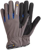 414-10 Tegera TEGERA Black, Blue, Grey Synthetic Leather Work Gloves, Size 10