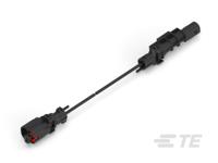 2362354-2 TE Connectivity 1 Way Male to 2 Way Male F Type Cable assembly, 1m