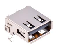 8492121 Wurth Elektronik Right Angle, Through Hole, Socket- Single Port Type A 2.0 USB Connector
