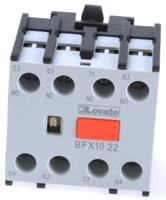bfx1022 Lovato Auxiliary Contact Block, 4 Contact, 2NC + 2NO, Snap-On BFX10