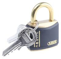 xr0084-30 ABUS Key Weatherproof Brass Safety Padlock, 5mm Shackle, 32mm Body
