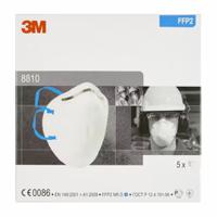 3m-8810 3M 8000 Series Disposable Face Mask for General Purpose Protection, FFP2, Non-Valved, Moulded 20 per Package