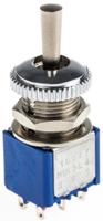 106472103 APEM Toggle Switch, Panel Mount, (On)-Off-(On), DPDT, Solder Terminal, 24V dc
